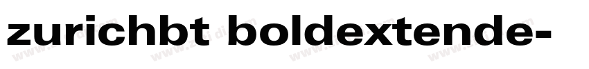 zurichbt boldextende字体转换